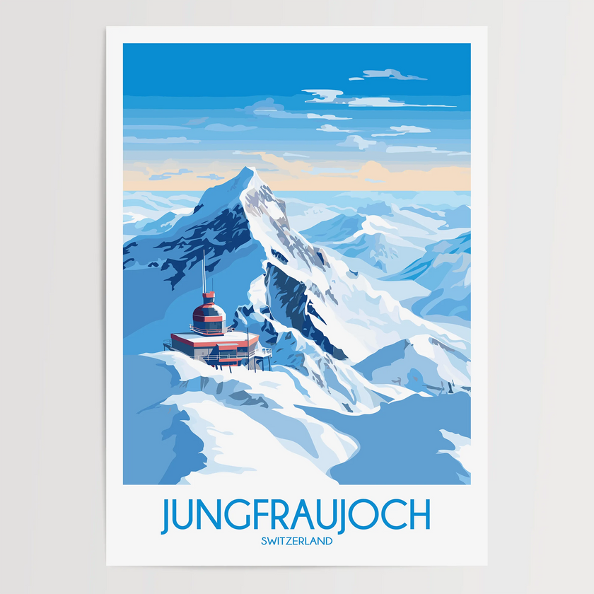 Jungfraujoch Souvenir Poster Print