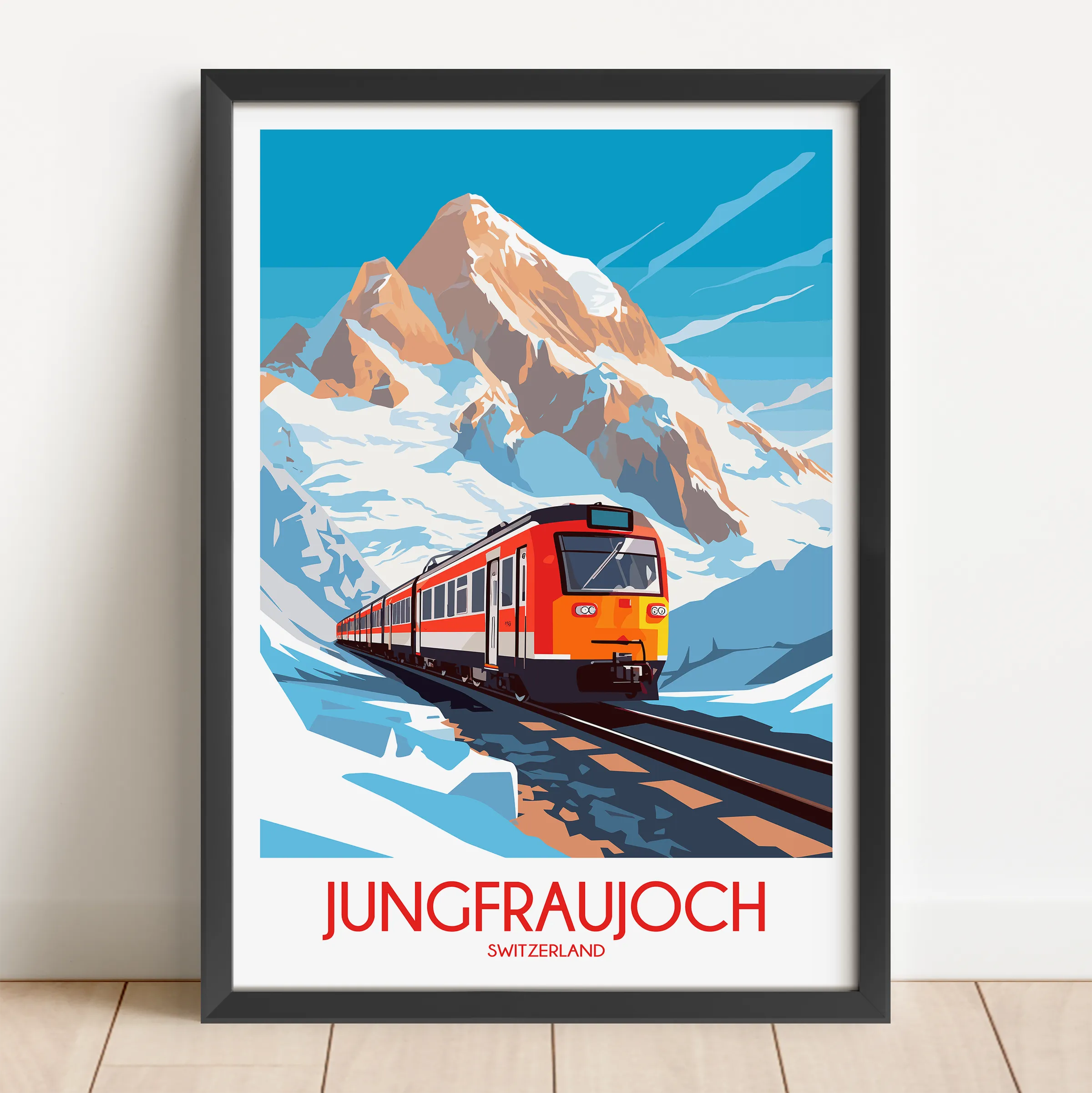 Jungfraujoch Vintage Style Print