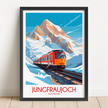 Jungfraujoch Vintage Style Print