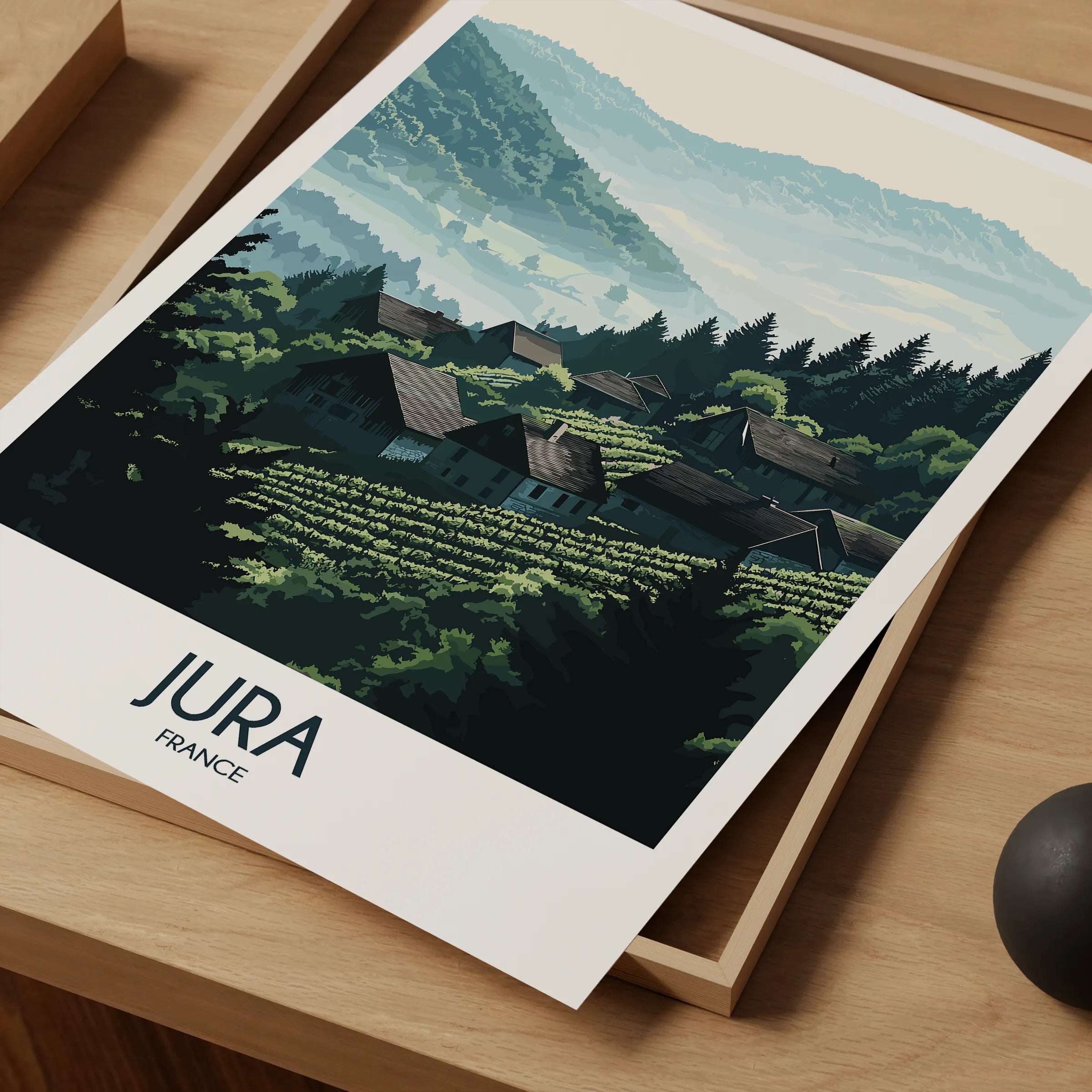 Jura Retro Travel Illustration