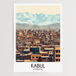 Kabul Modern Travel Poster