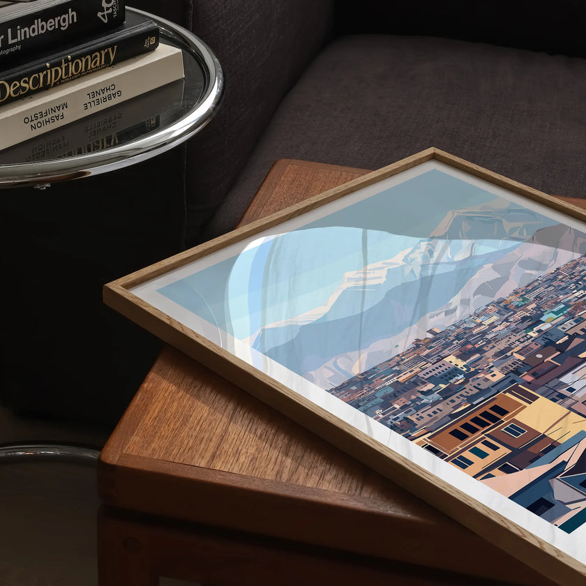Kabul Retro Travel Illustration