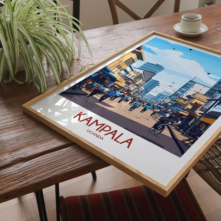Kampala Modern Travel Poster