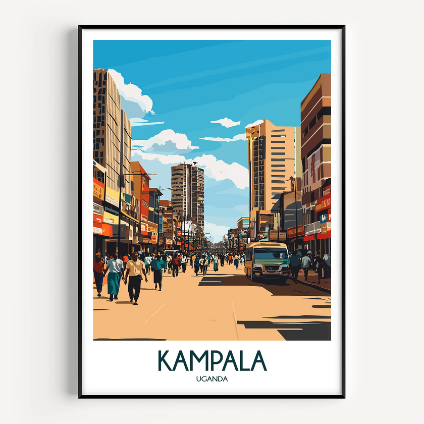 Kampala Modern Travel Poster