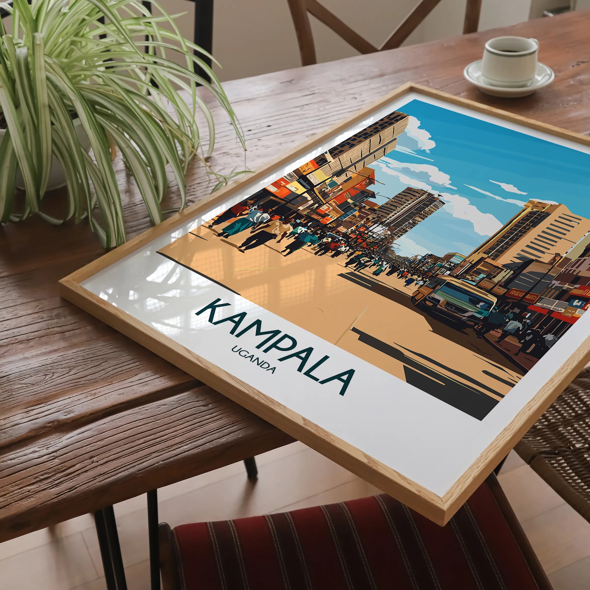 Kampala Retro Travel Illustration
