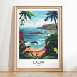 Kauai Retro Travel Illustration
