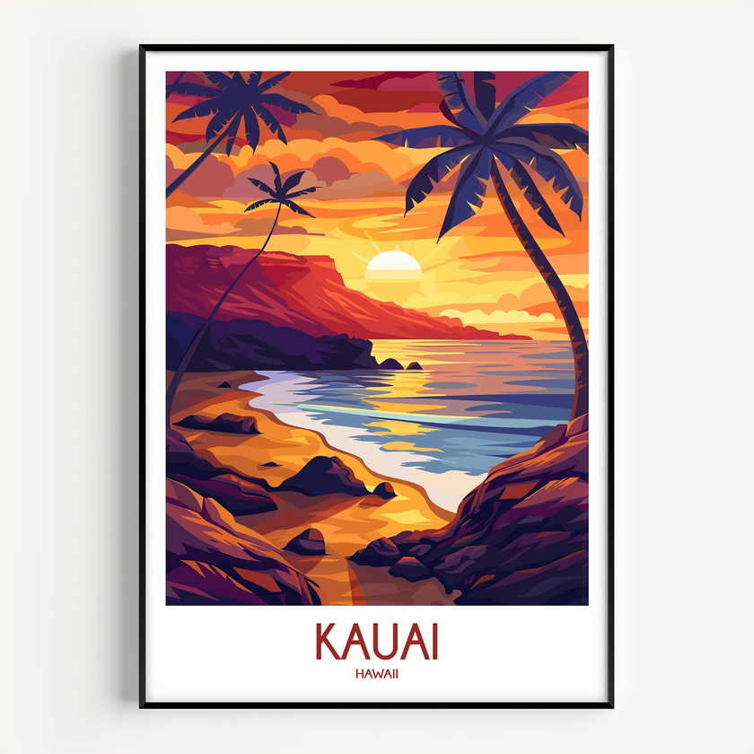 Kauai Vintage Style Print