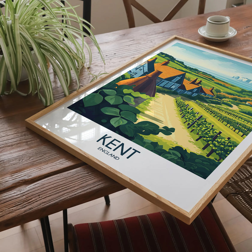Kent Modern Travel Poster