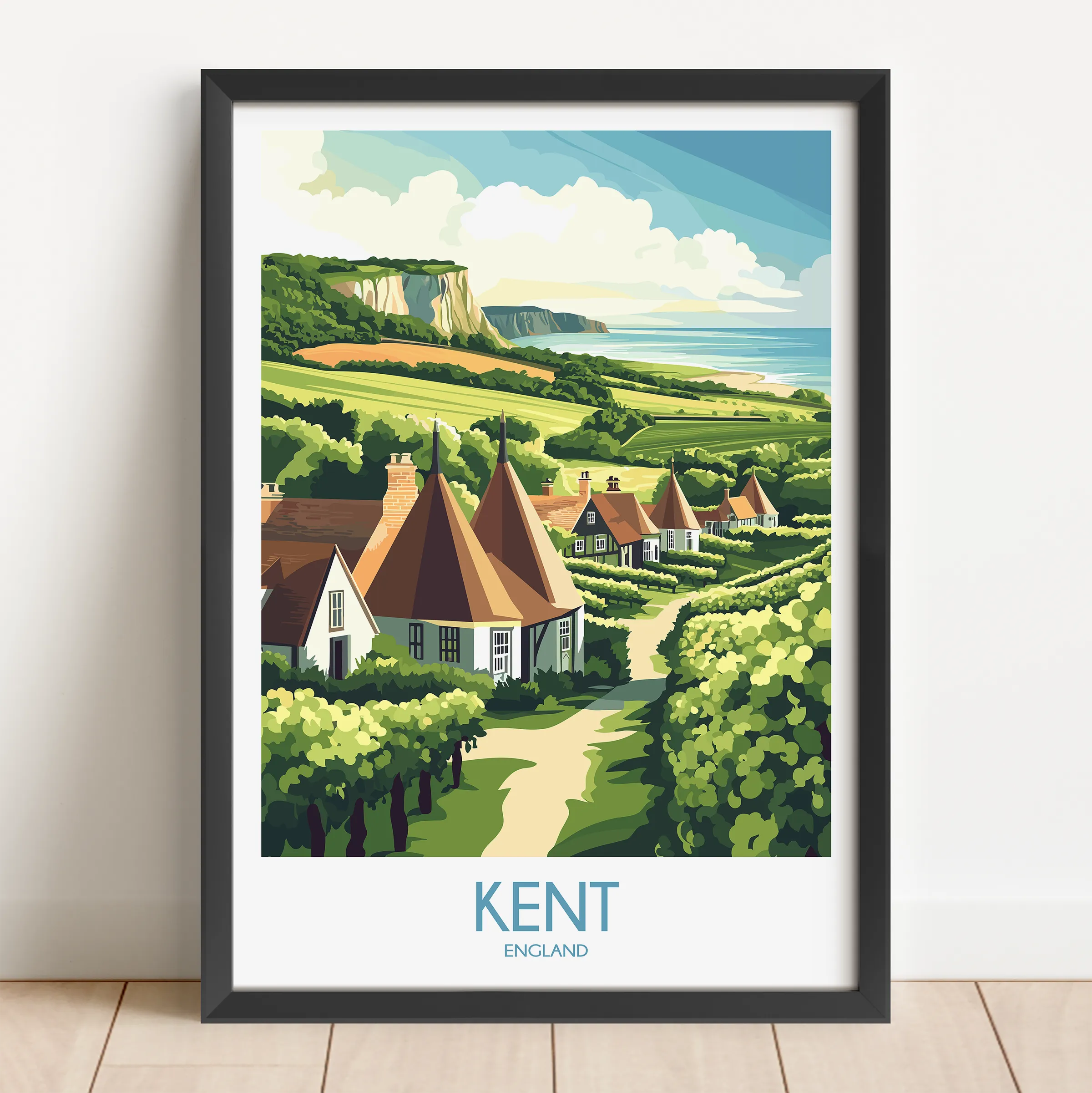 Kent Modern Travel Poster