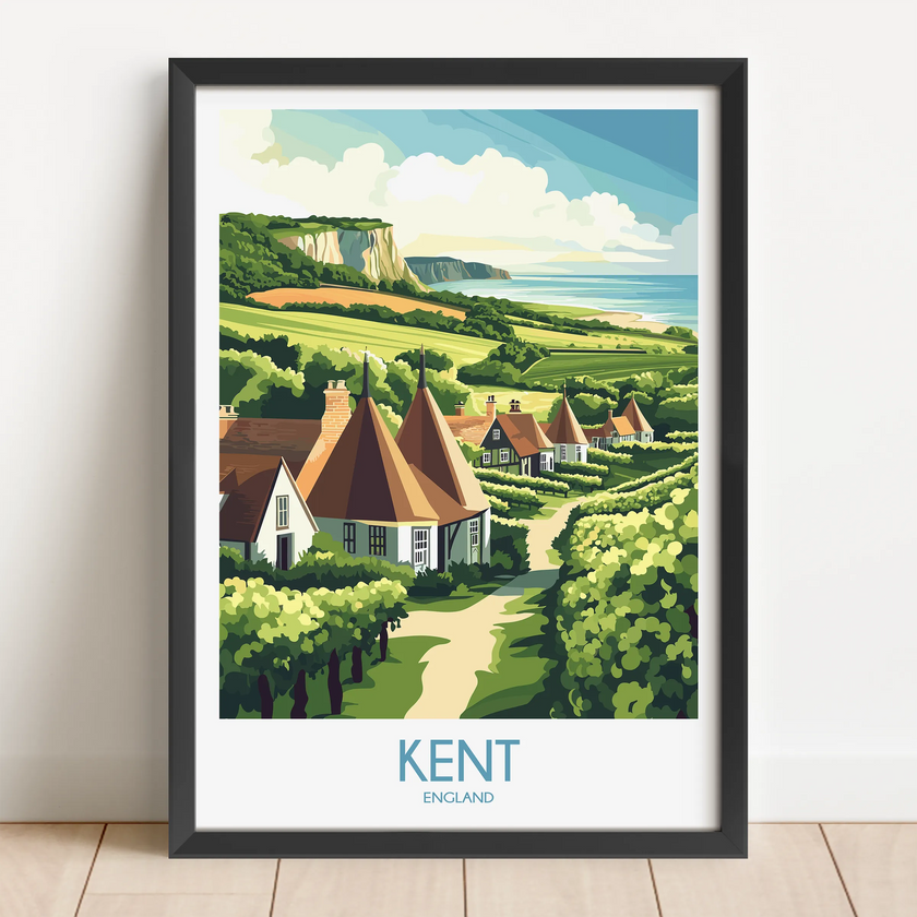 Kent Modern Travel Poster