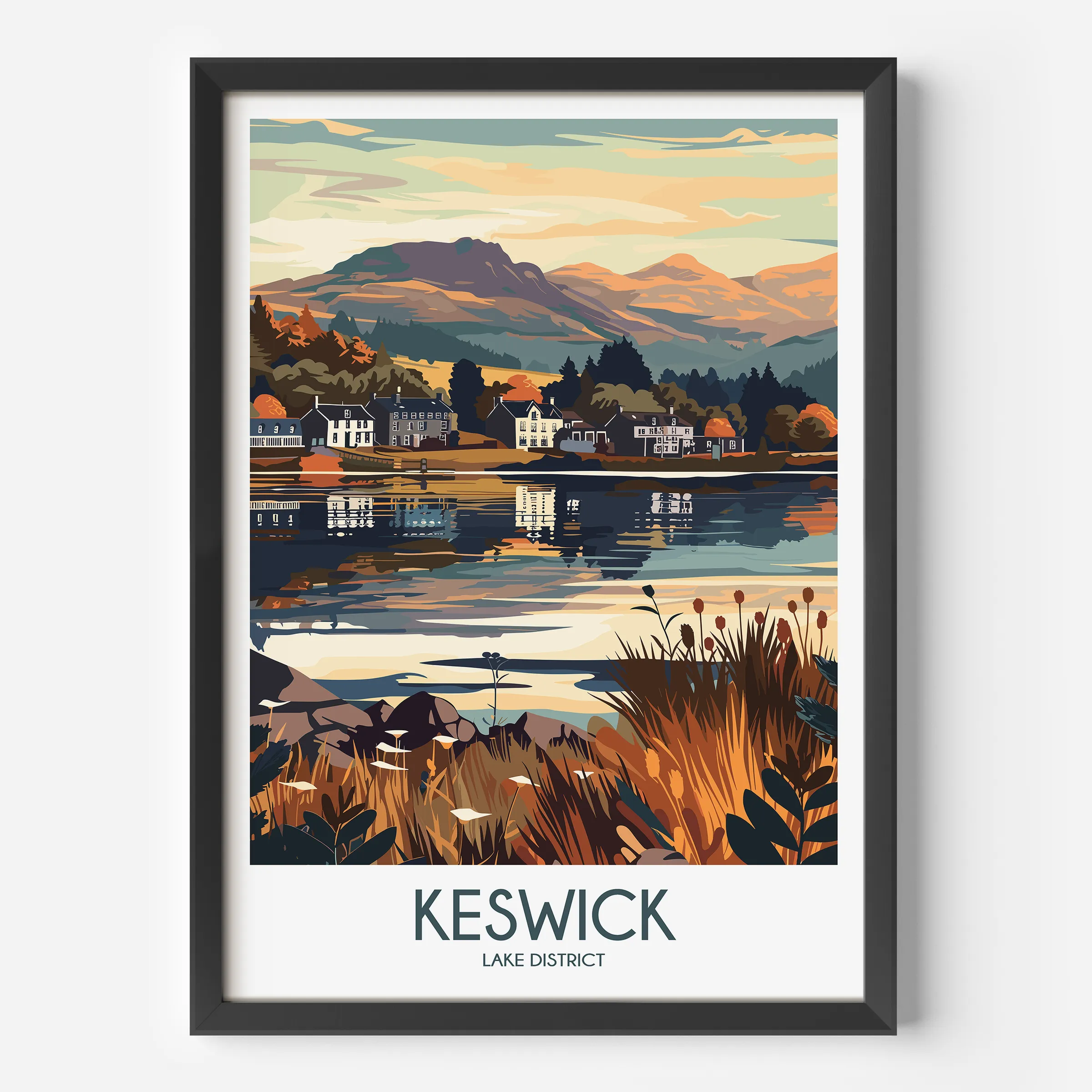 Keswick Retro Travel Illustration