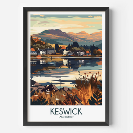 Keswick Retro Travel Illustration