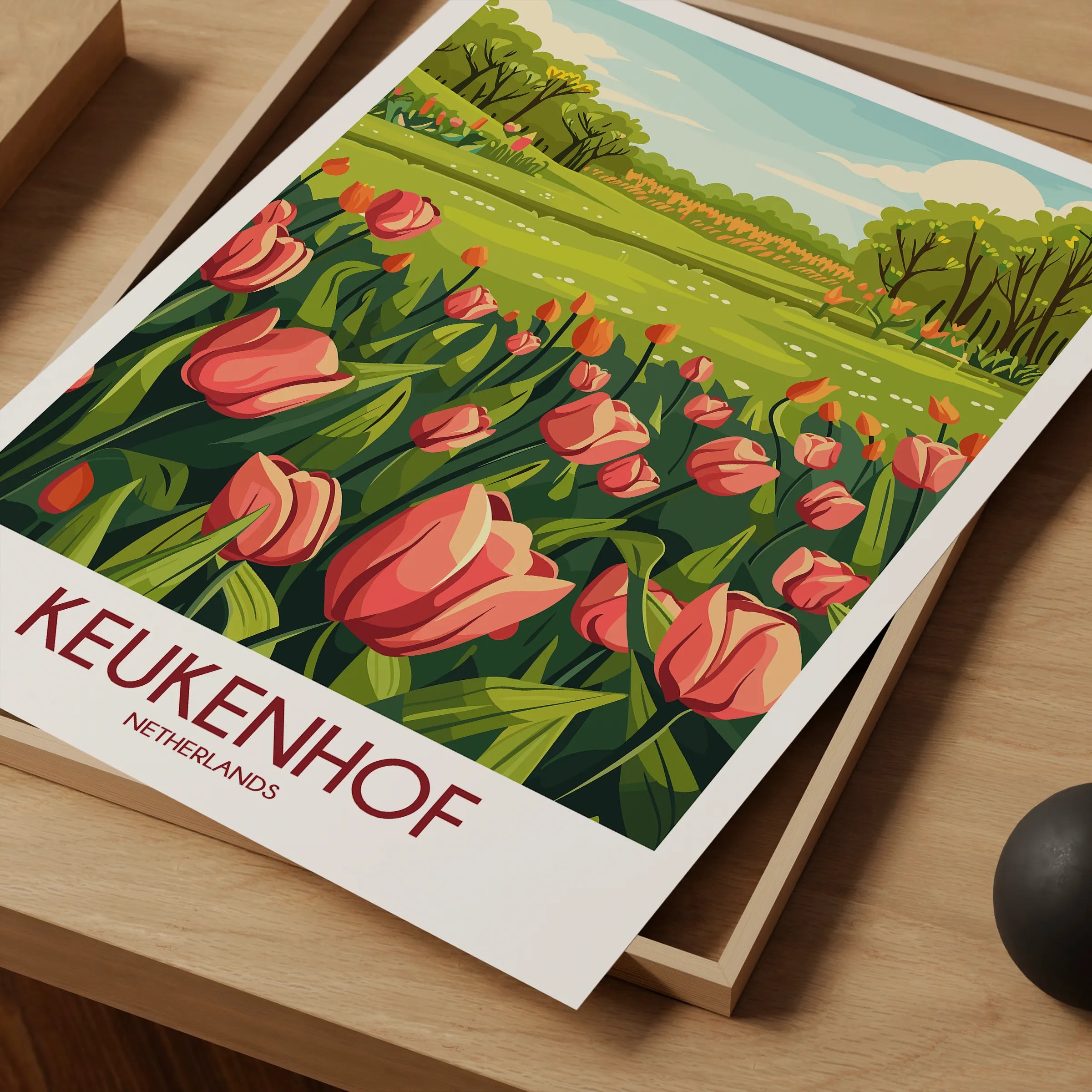 Keukenhof Modern Travel Poster