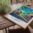 Key West Retro Travel Illustration