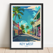Key West Vintage Style Print