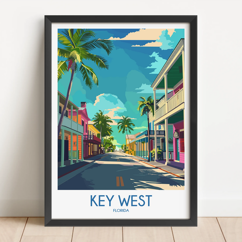 Key West Vintage Style Print