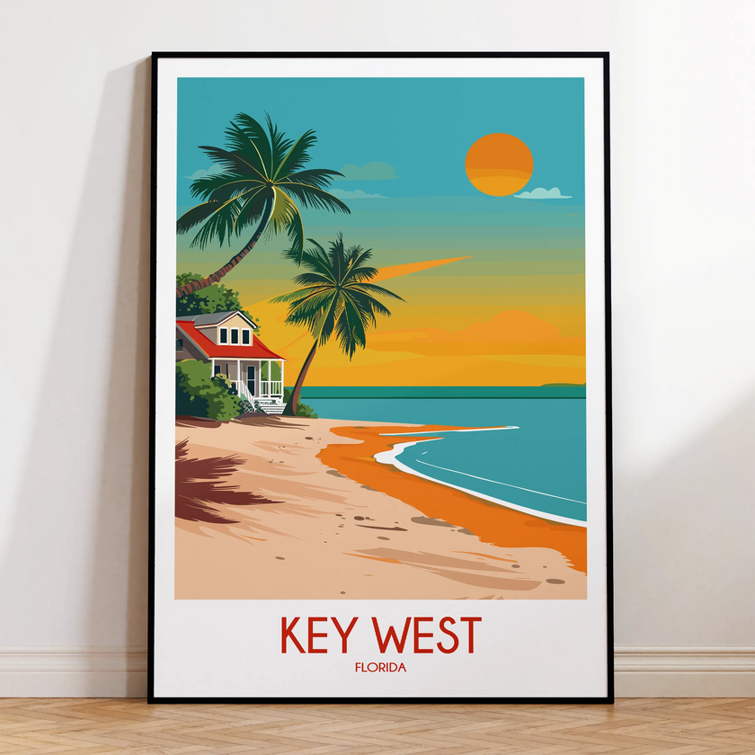 Key West Vintage Style Print