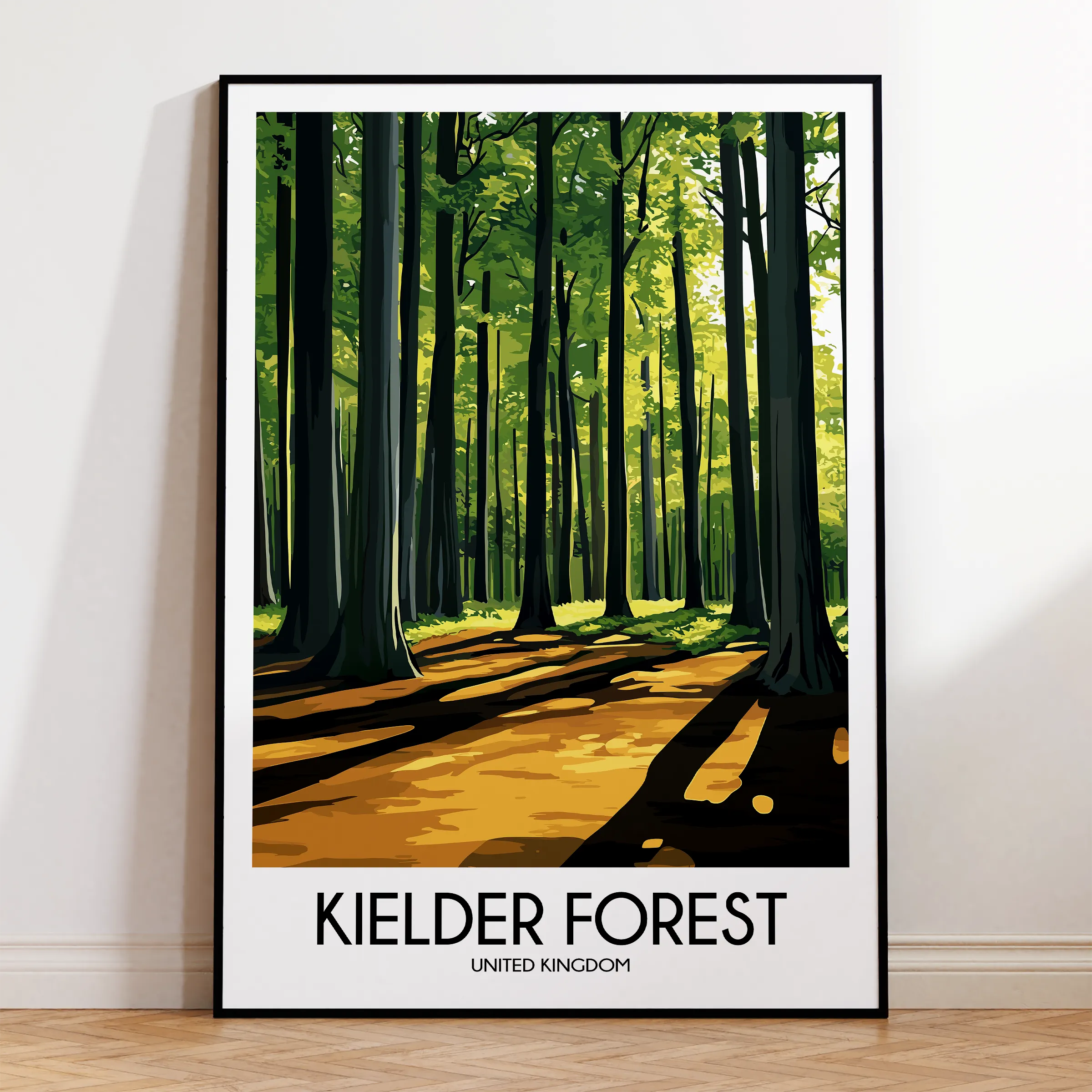 Kielder Forest Modern Travel Poster