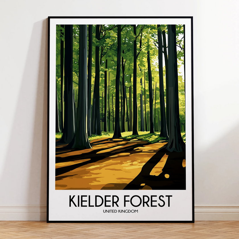 Kielder Forest Modern Travel Poster