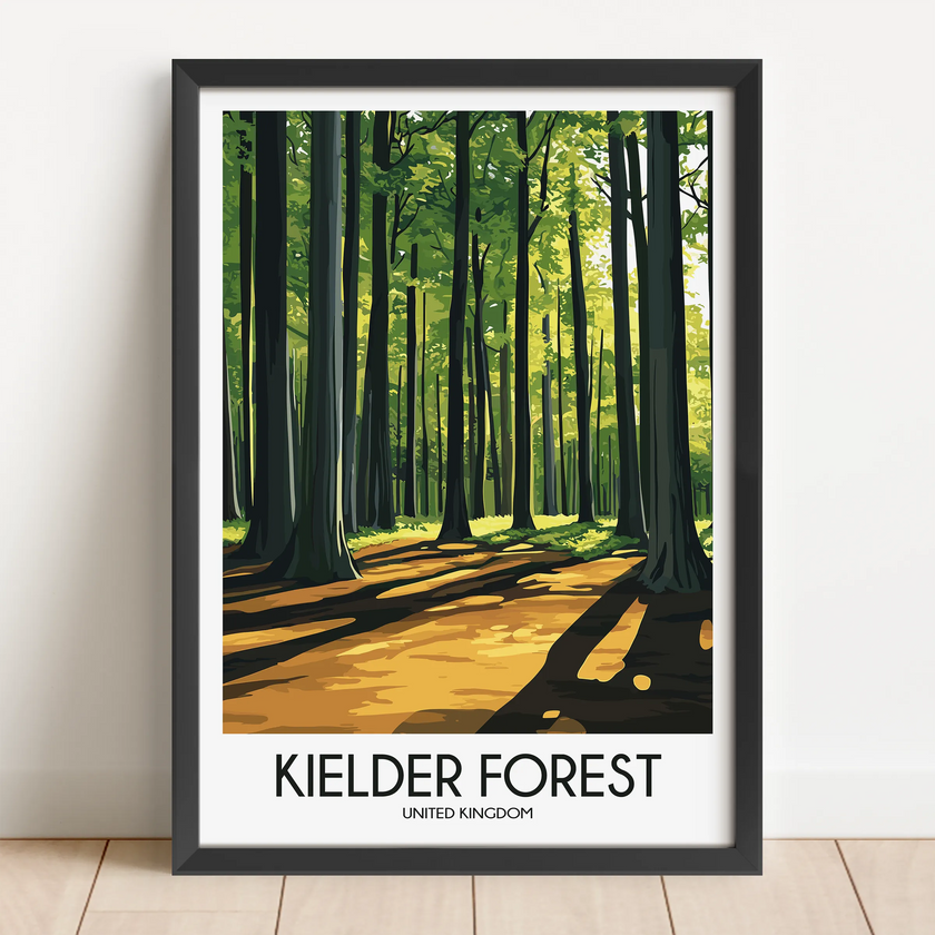 Kielder Forest Vintage Style Print