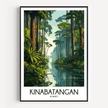 Kinabatangan River Minimalist Wall Art