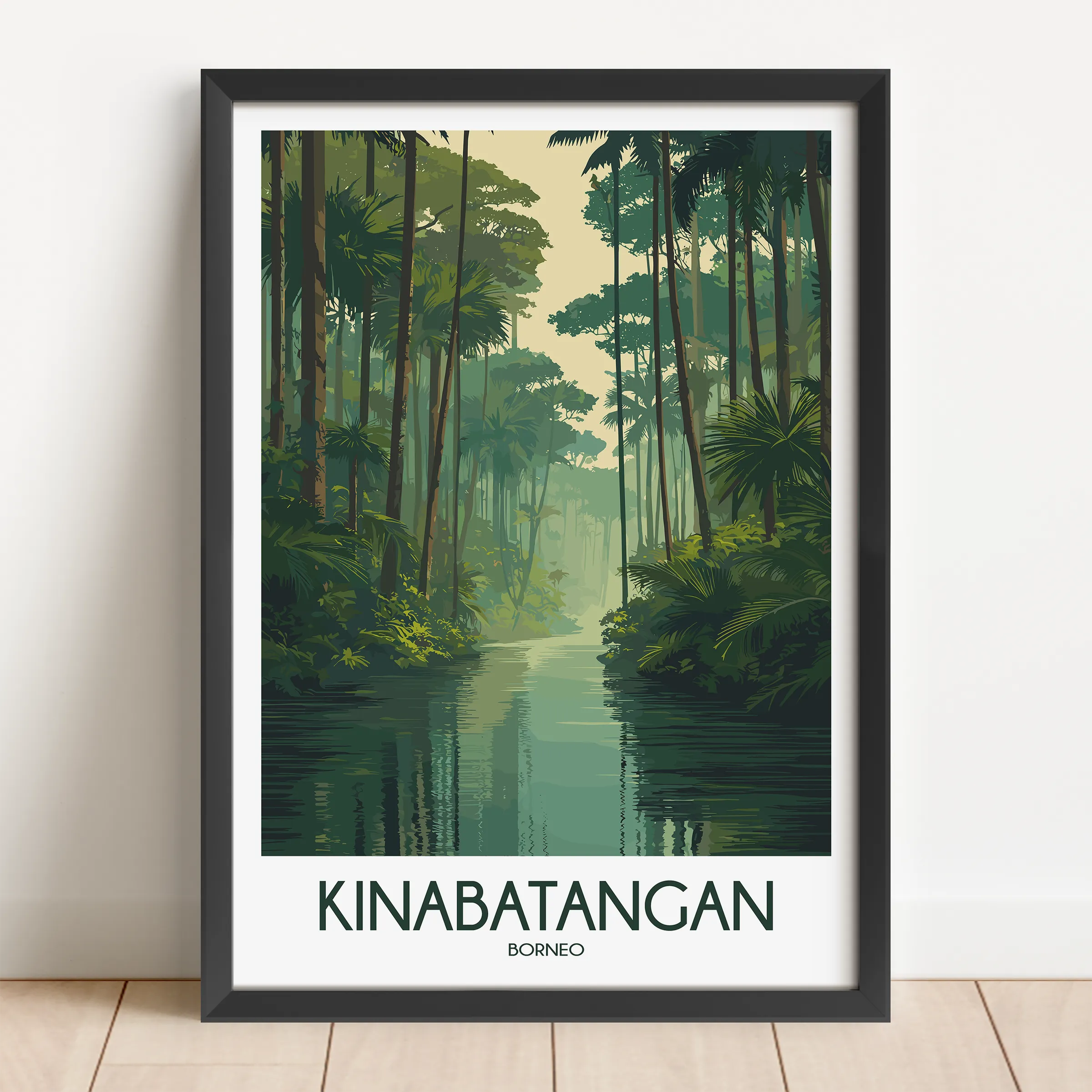 Kinabatangan Scenic Landscape Art