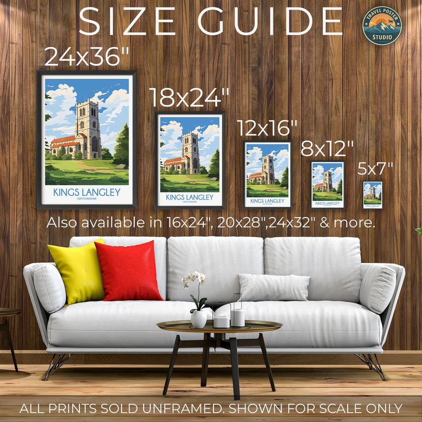 Kings Langley Modern Travel Poster