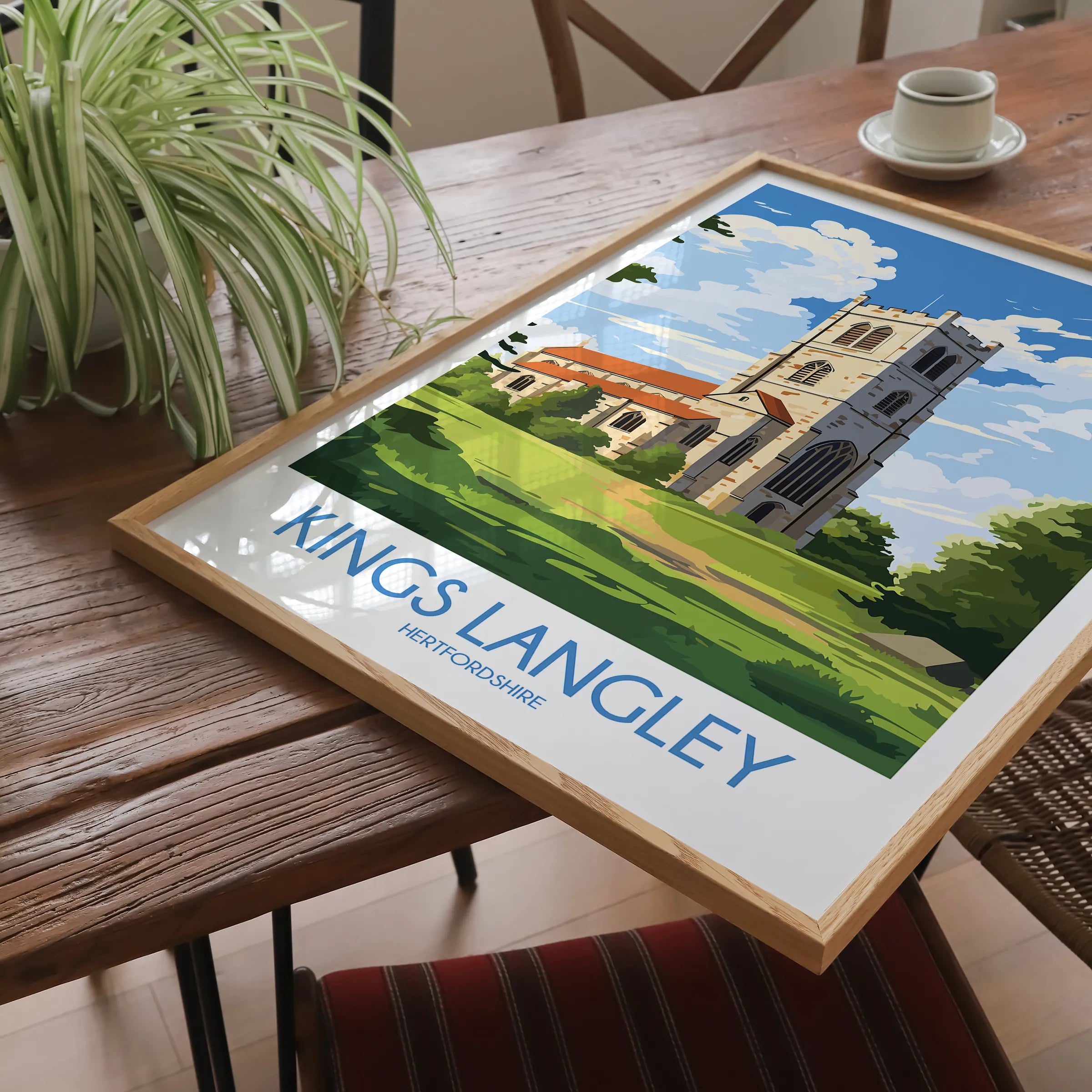 Kings Langley Retro Travel Illustration
