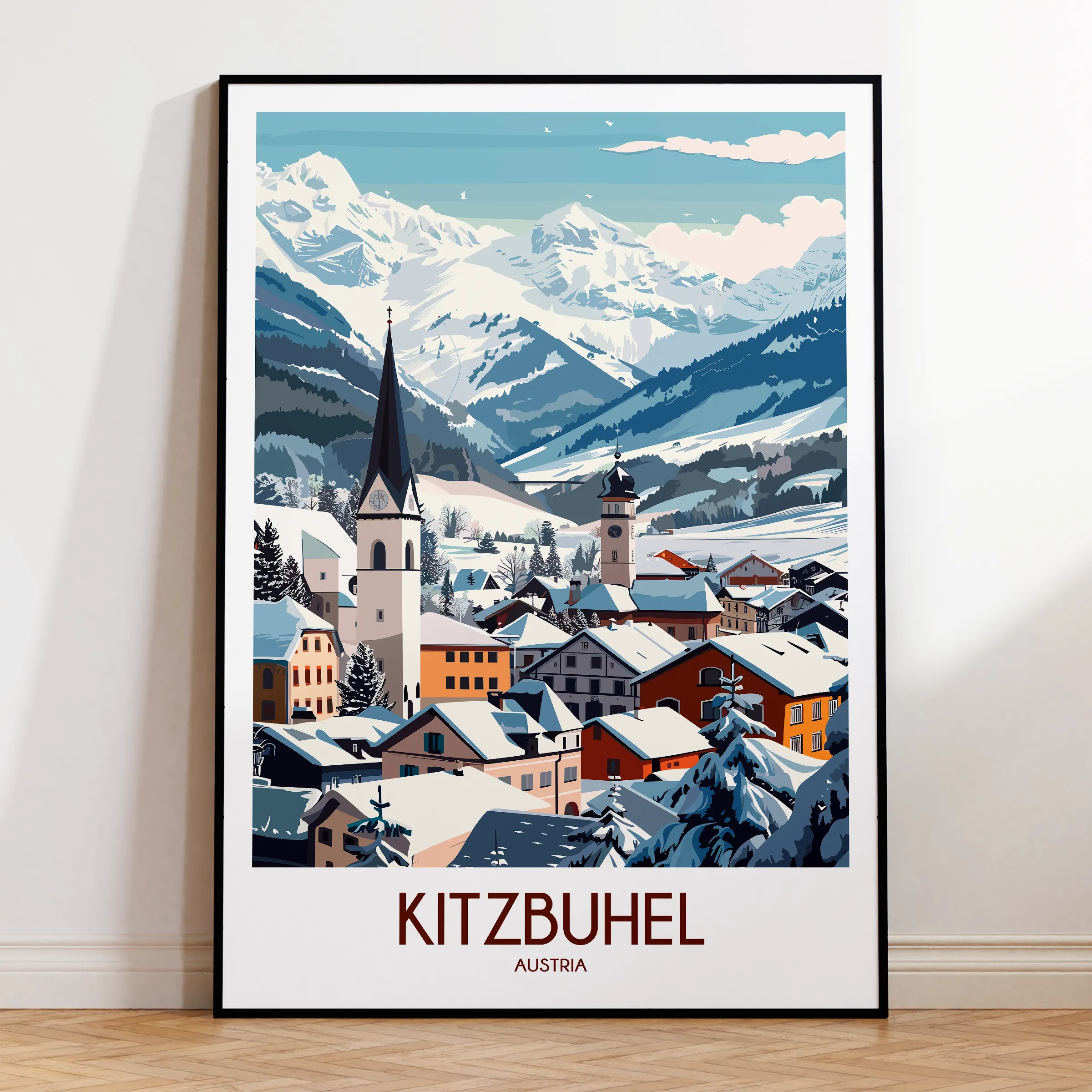 Kitzbuhel Modern Travel Poster