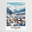Kitzbuhel Retro Travel Illustration