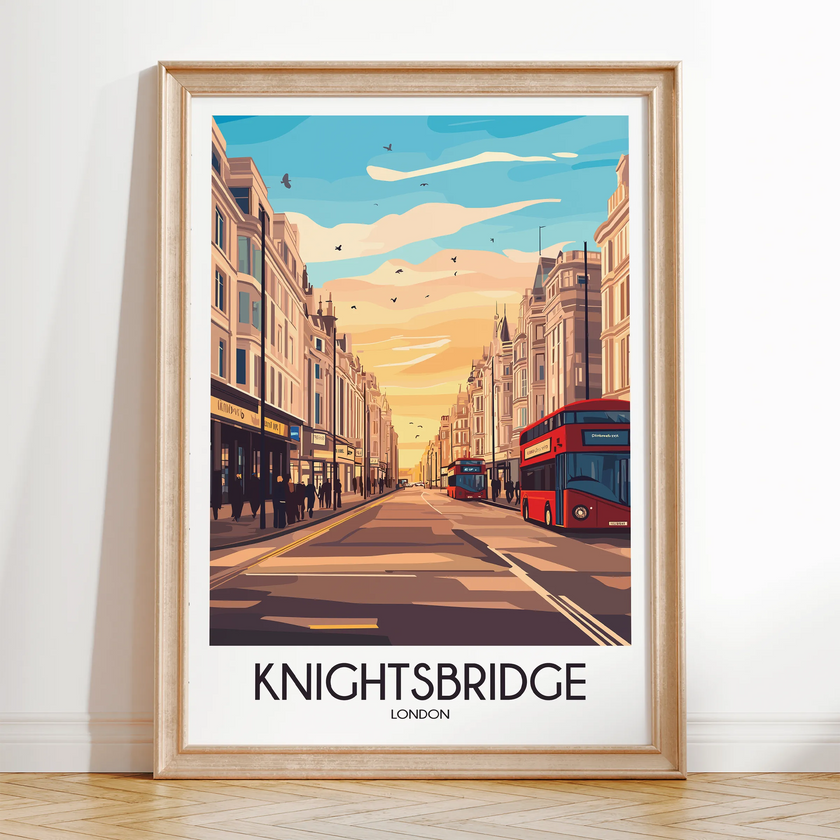Knightsbridge Modern Travel Poster