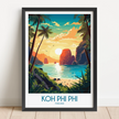 Koh Phi Phi Destination Art Gift