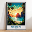 Koh Phi Phi Minimalist Wall Art