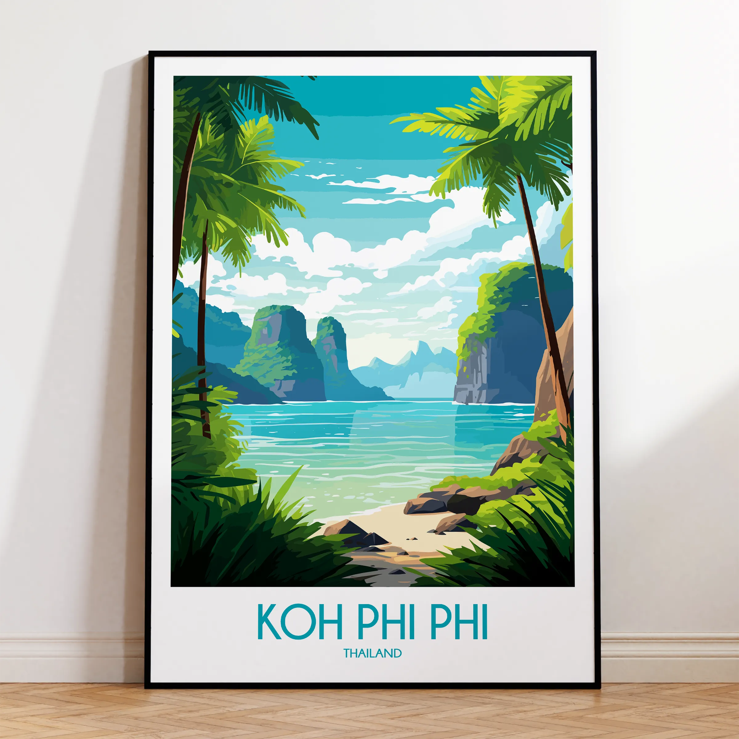Koh Phi Phi Modern Travel Poster
