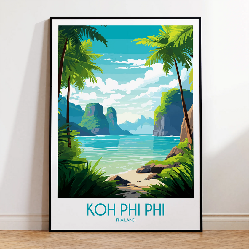 Koh Phi Phi Modern Travel Poster