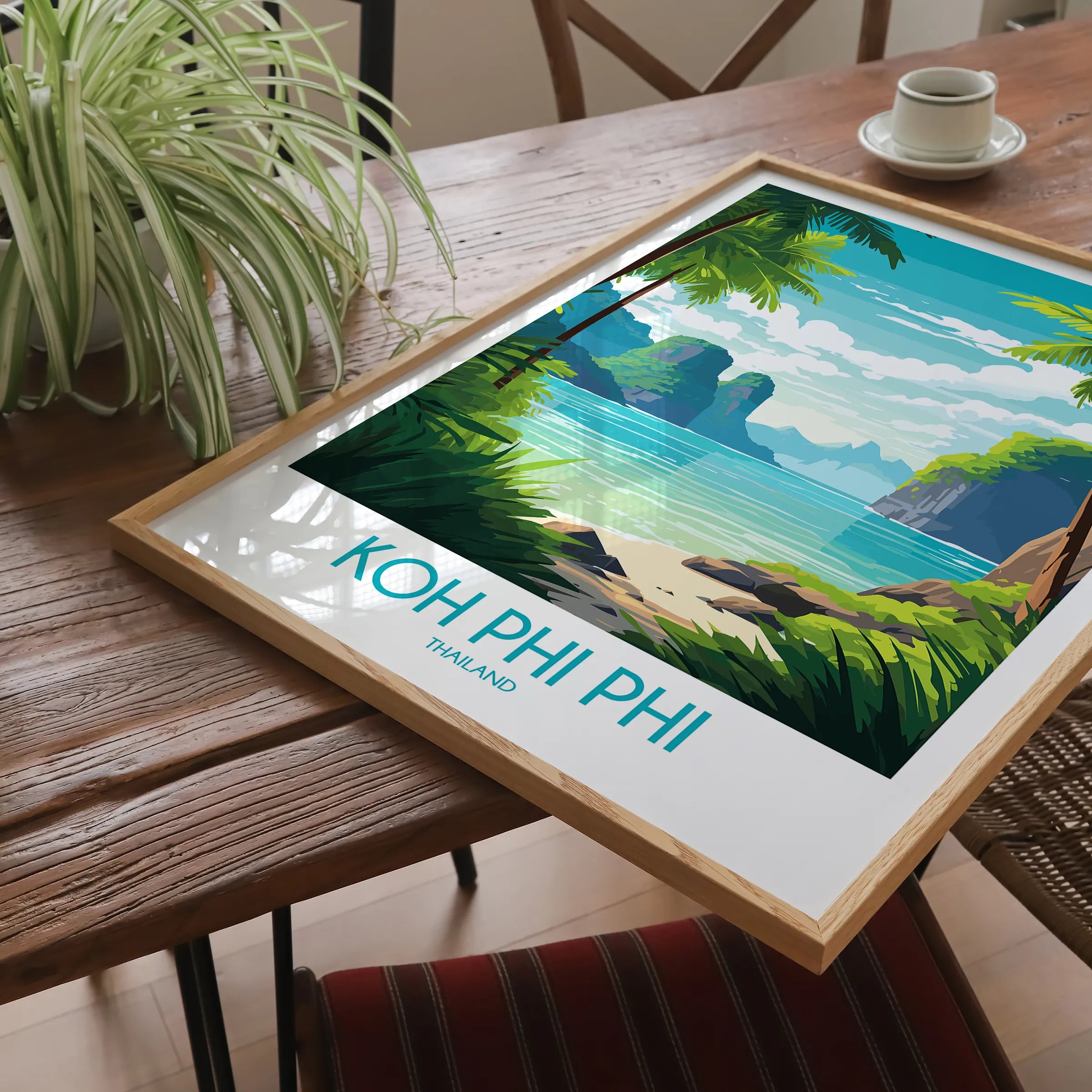 Koh Phi Phi Retro Travel Illustration