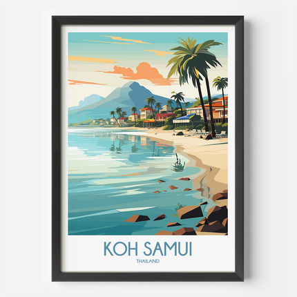 Koh Samui Modern Travel Poster