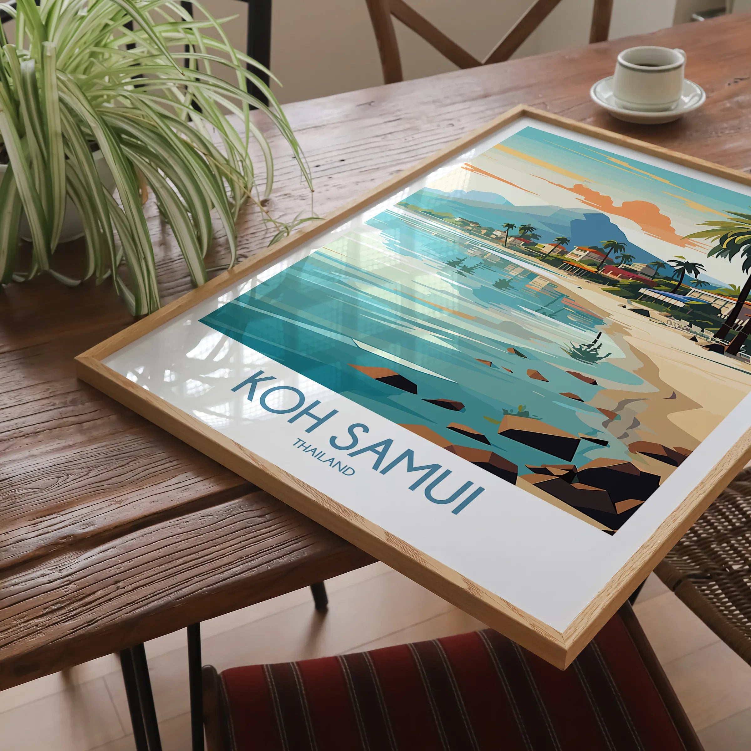 Koh Samui Retro Travel Illustration