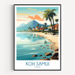 Koh Samui Vintage Style Print