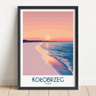 Kolobrzeg Retro Travel Illustration