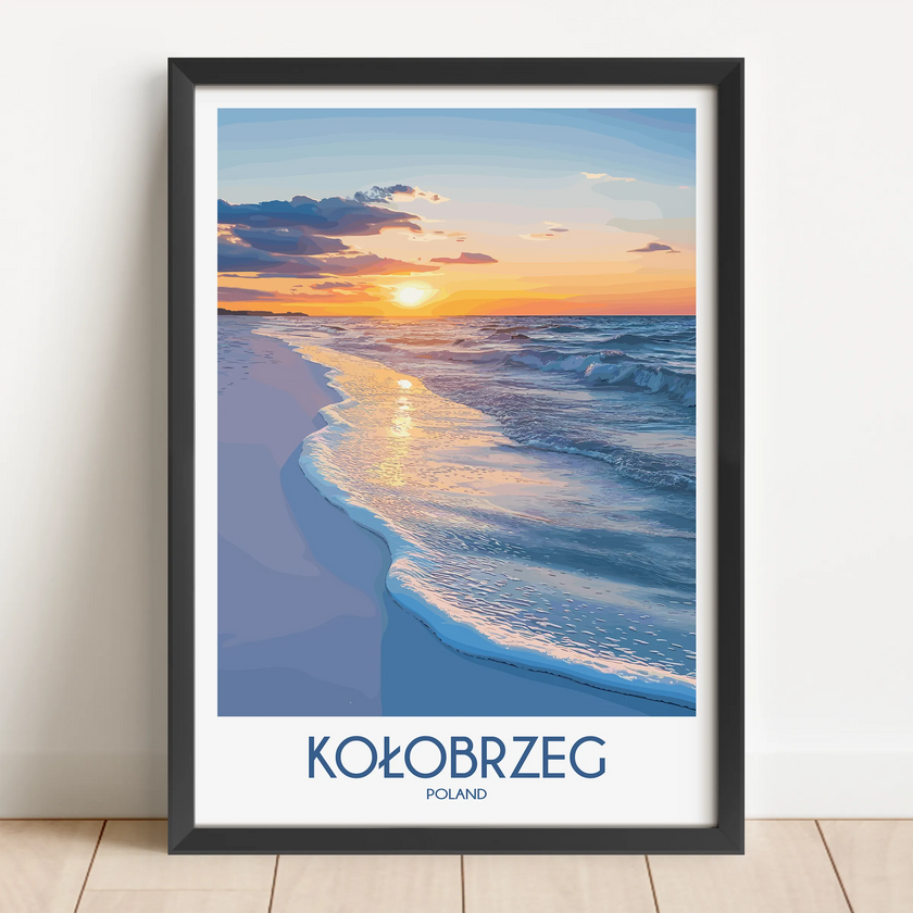 Kolobrzeg Vintage Style Print
