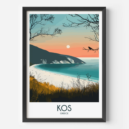 Kos Retro Travel Illustration