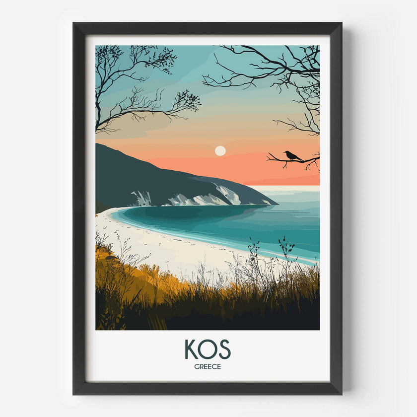 Kos Retro Travel Illustration
