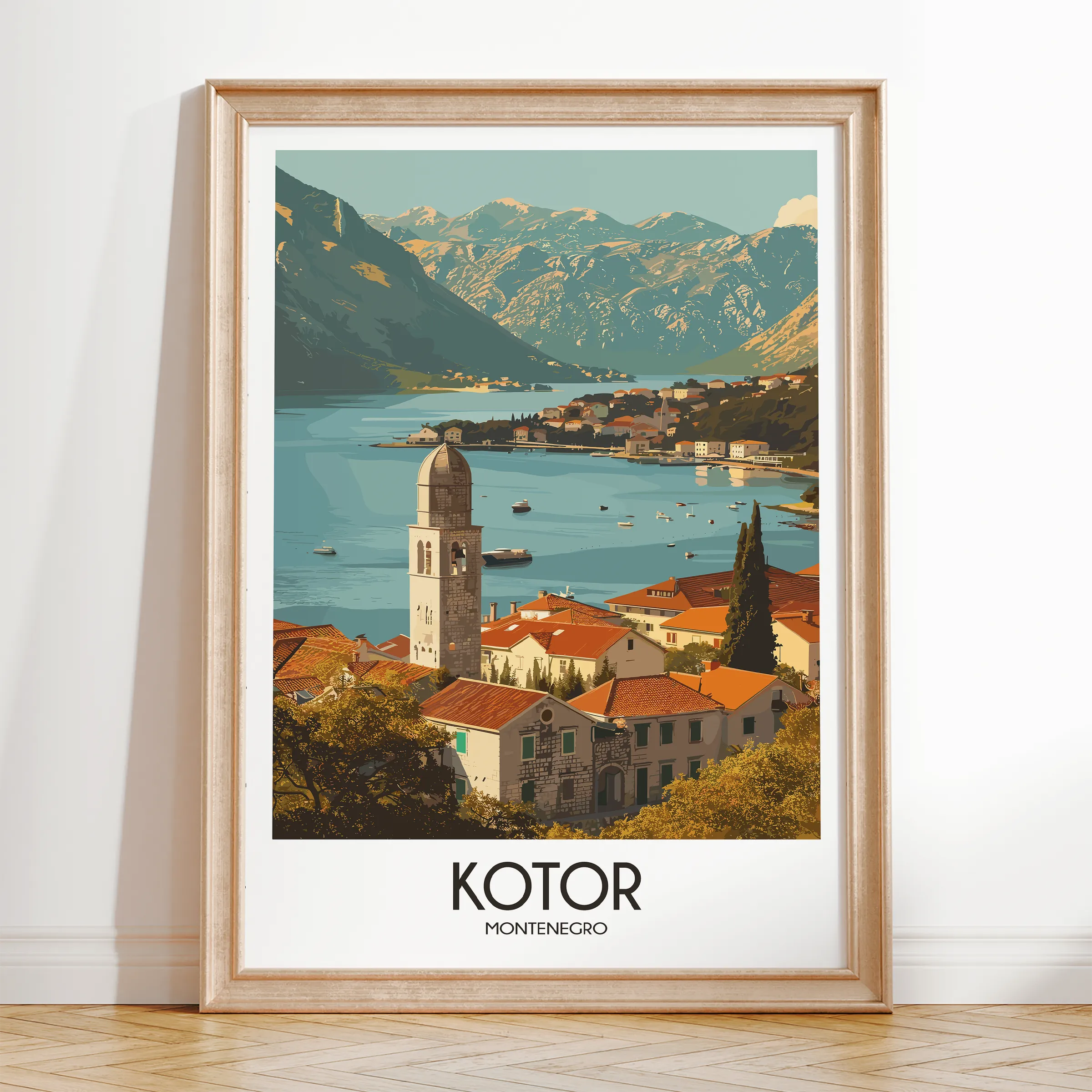 Kotor Modern Travel Poster