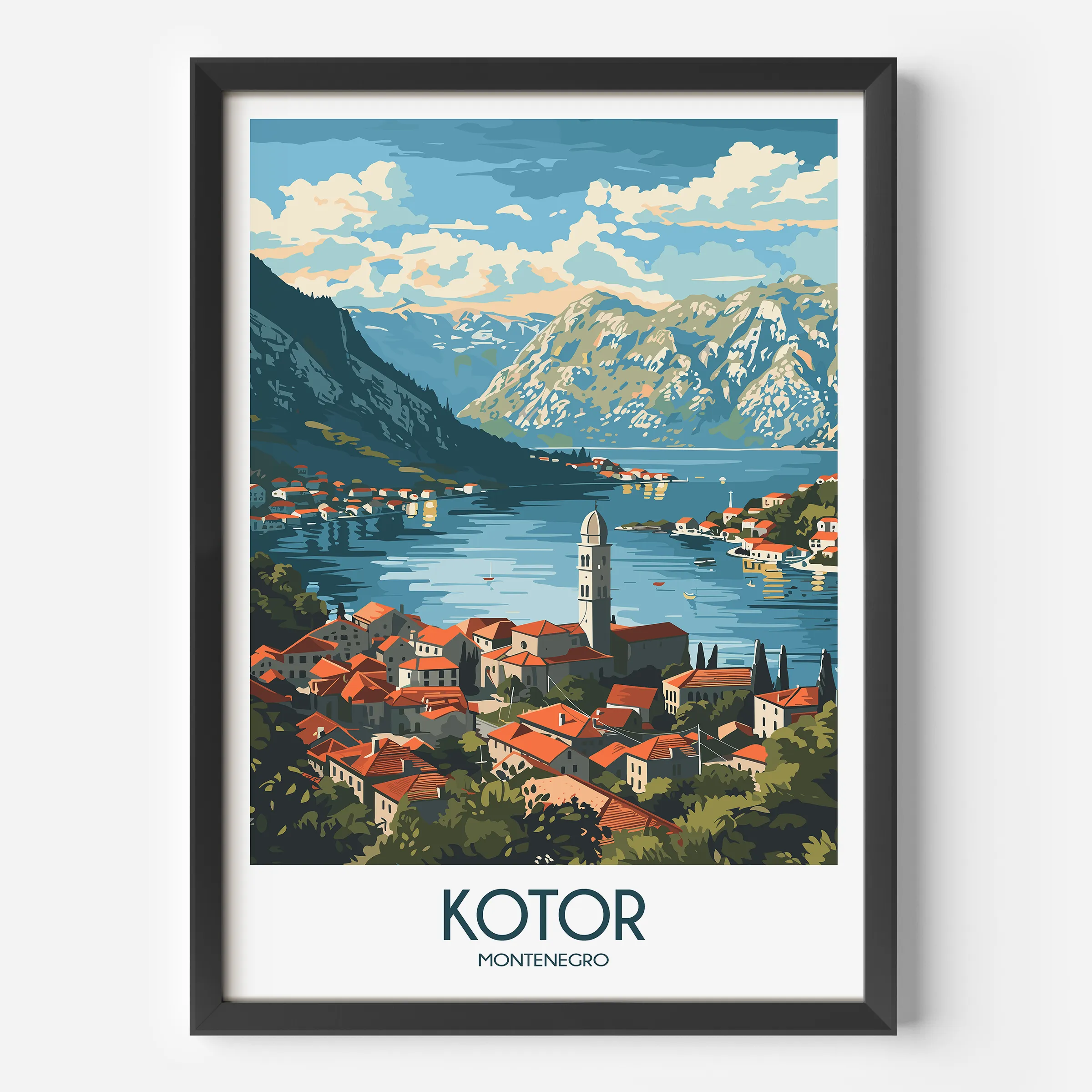 Kotor Modern Travel Poster