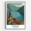 Kotor Modern Travel Poster