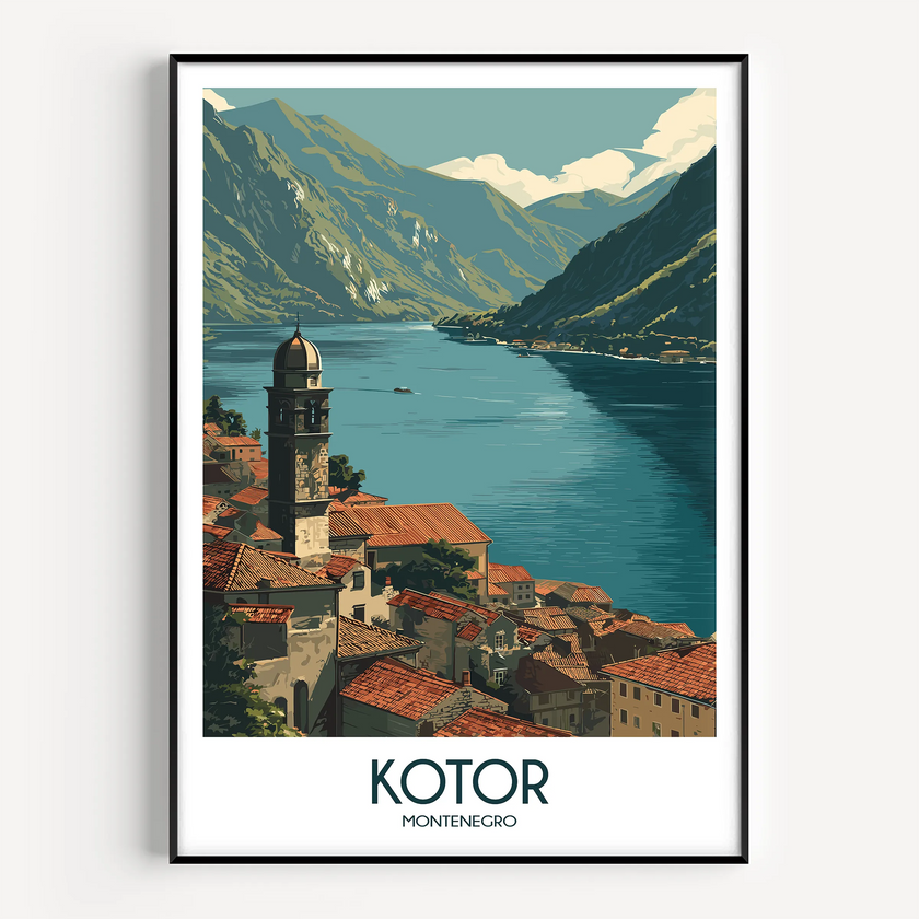 Kotor Modern Travel Poster