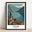Kotor Retro Travel Illustration