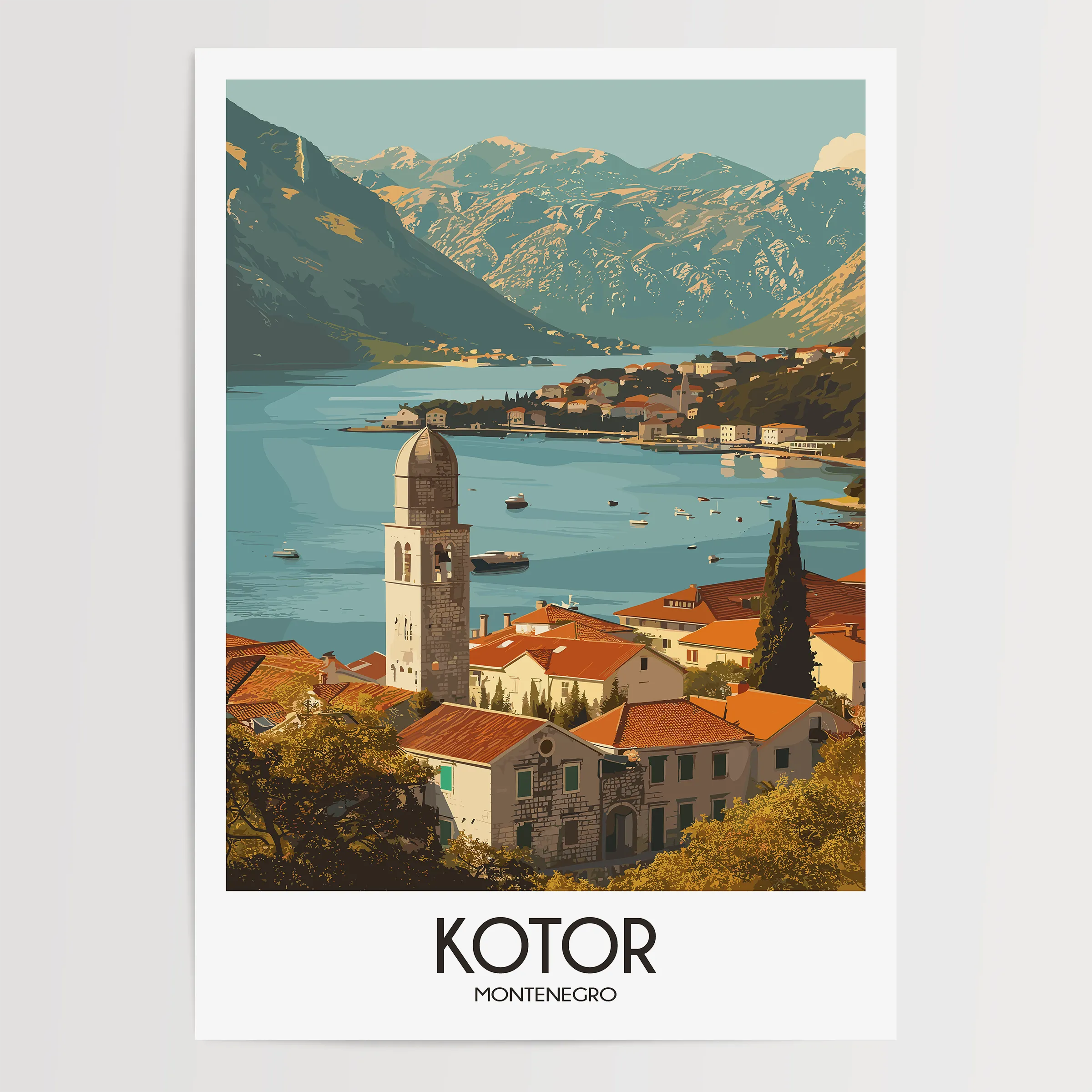 Kotor Scenic Landscape Art