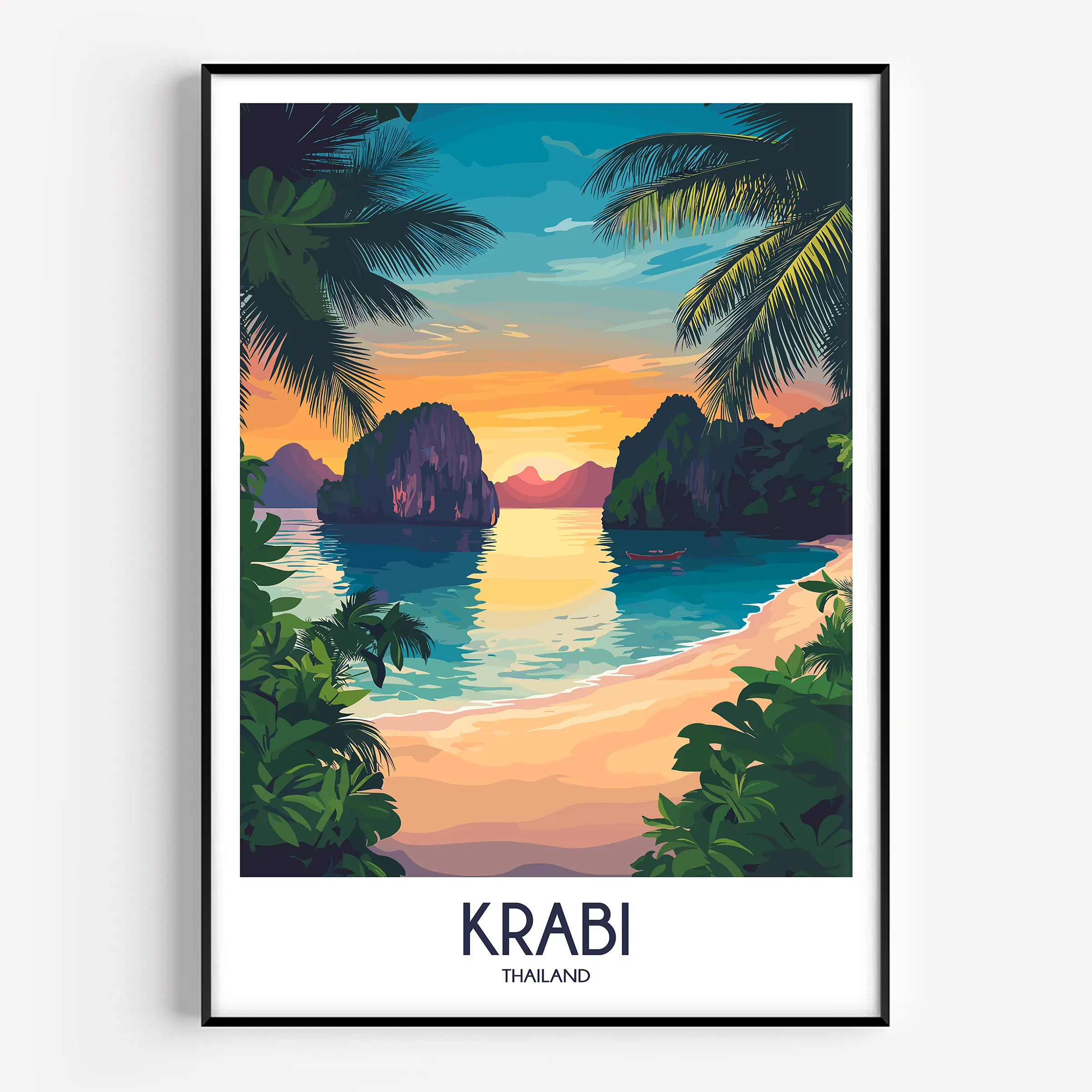 Krabi Modern Travel Poster